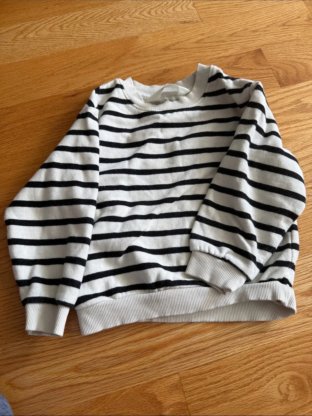 H&M Black & White Striped Kids Sweatshirt